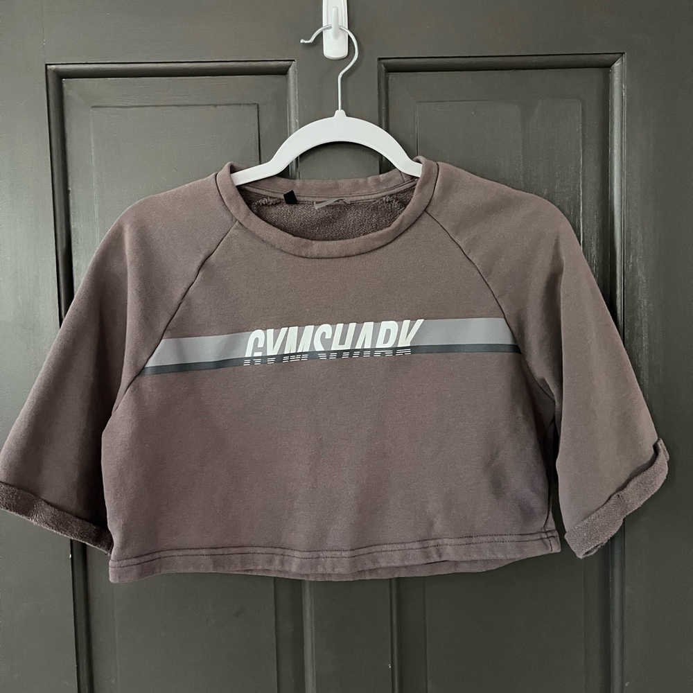 Gymshark Cropped Sweatshirt – Brown – Women’s Size M